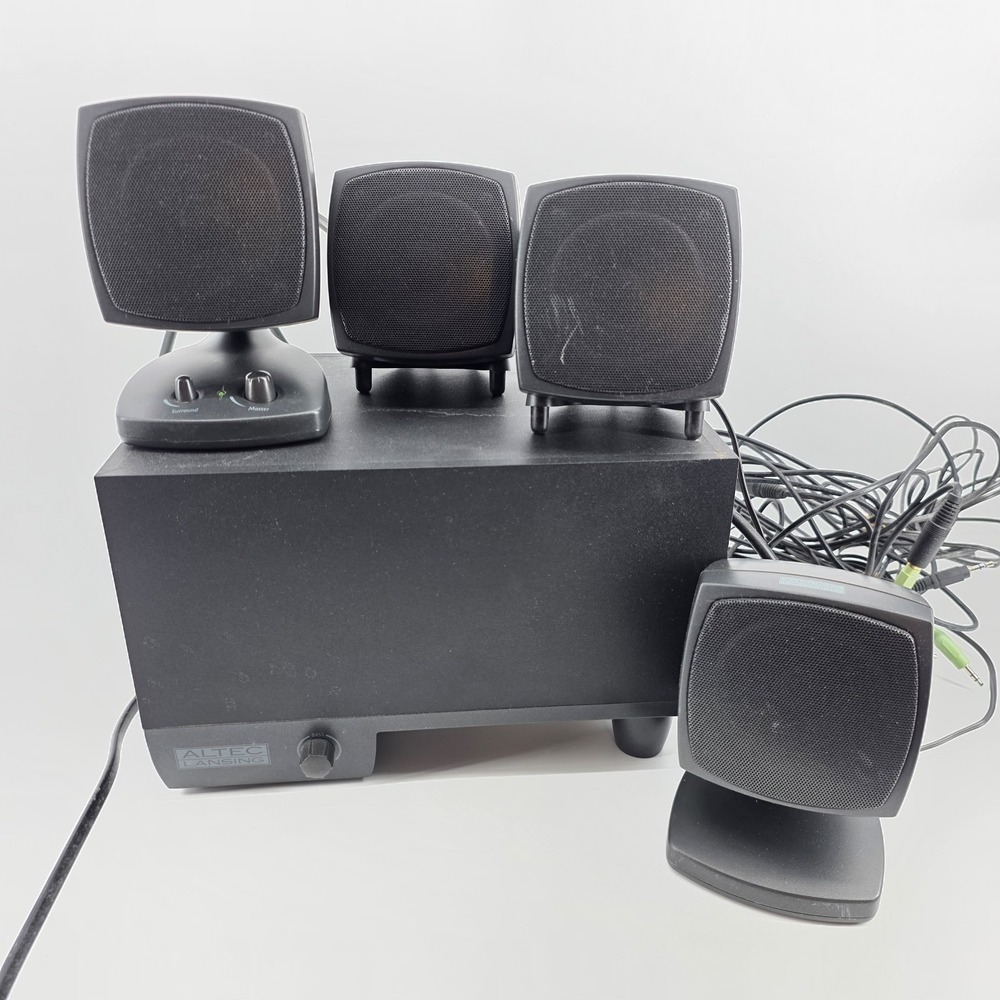 Altec Lansing ACS54 Computer Surround Sound, 4 Speakers + Subwoofer Vintage
